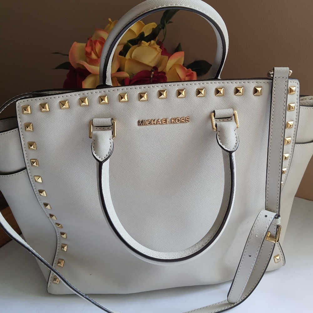 Michael Kors Large Studded Shoulder Handbag